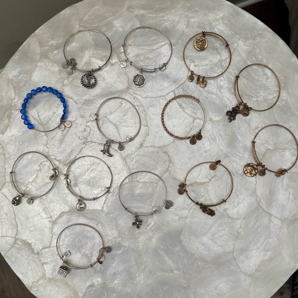 Alex and Ani Mixed Charm Bracelets (13 total)